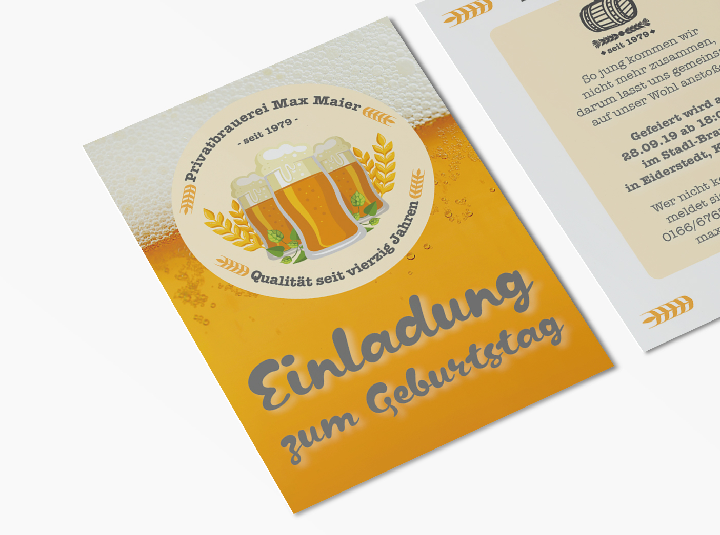 Bier Wappen Einladung Einladungskarte Geburtstag Bayrisch Wirmachendeinekarte