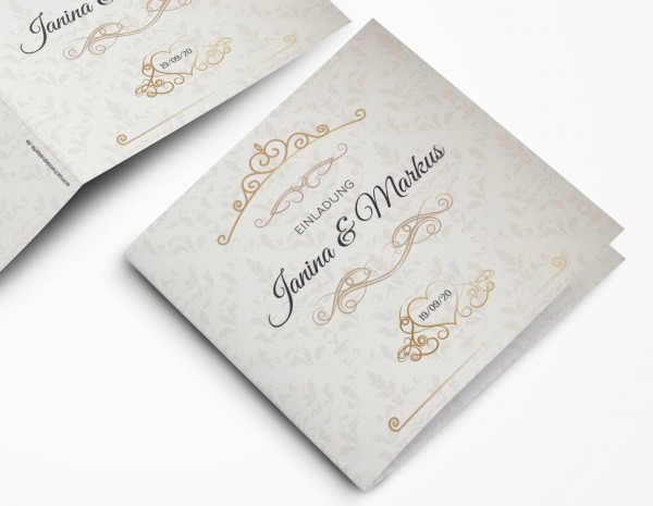 Einladungskarten Hochzeit Hochzeitskarten mit Druck - Ornament