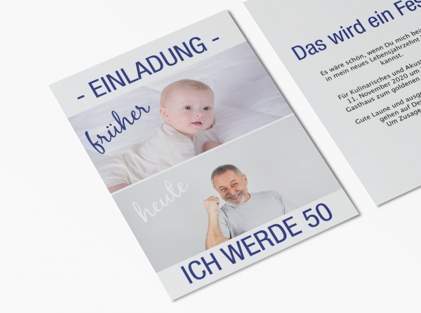 Einladungskarten 50. Geburtstag von früher bis heute