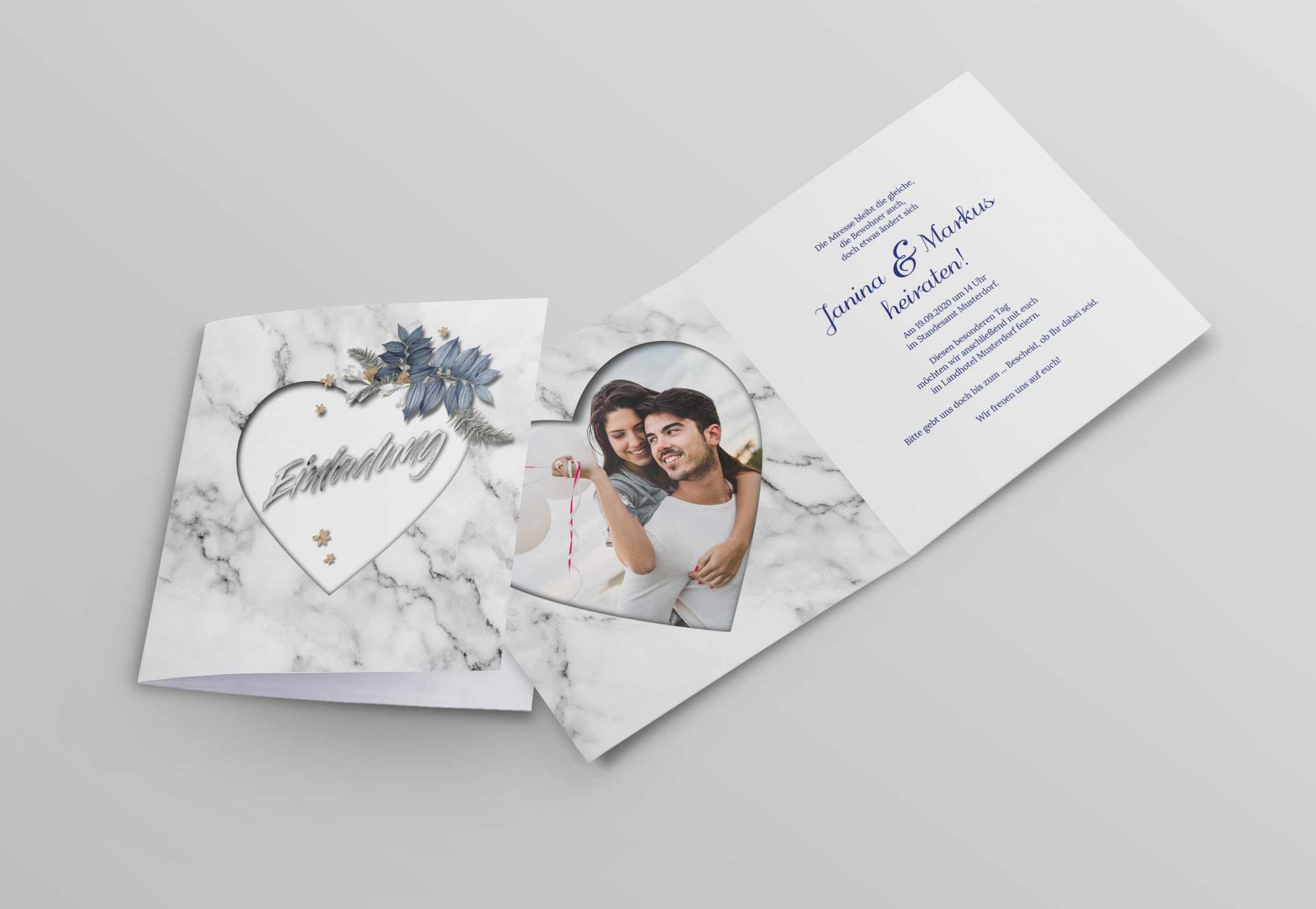Edle Marmor Hochzeitskarte Einladungskarte Quadratisch In Weiss Marmor Optik Hochzeitseinladungen Hochzeit Wirmachendeinekarte