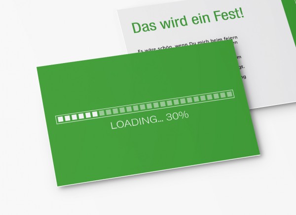 Einladungskarten 30. Geburtstag Loading grün