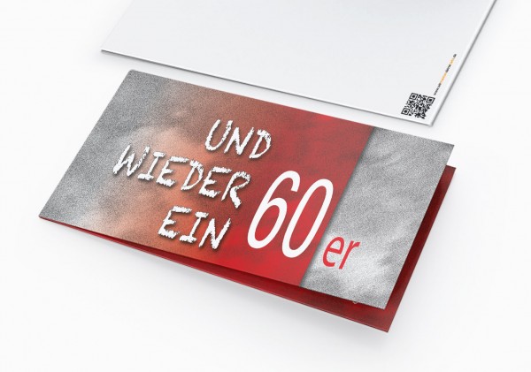 Geburtstag Einladungskarten - 60. Geburtstag und wieder ein 60er Rot