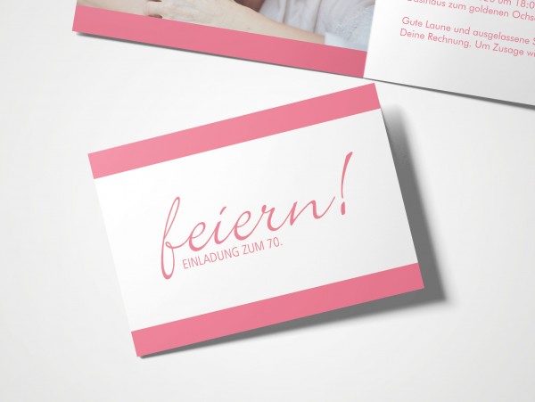 Einladungskarten 70. Geburtstag Feiern