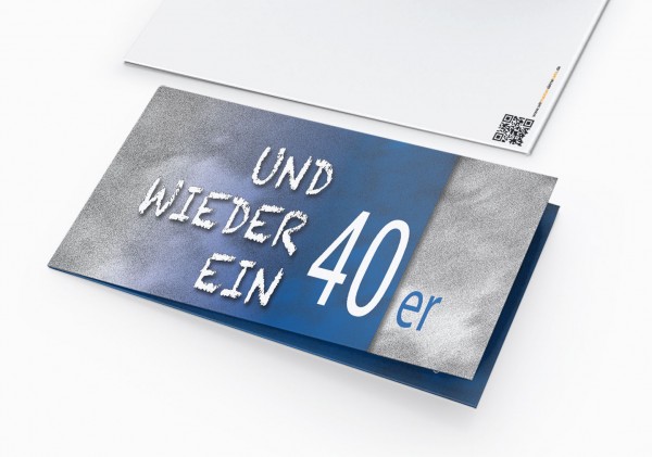Geburtstag Einladungskarten - 40. Geburtstag und wieder ein 40er Blau