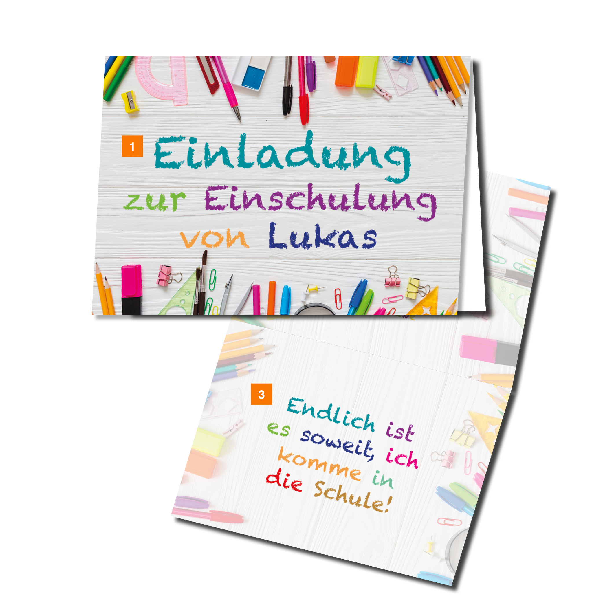 Einladungskarten Einschulung Erster 1 Schultag Einschulungskarten Stifte Einschulung Wirmachendeinekarte