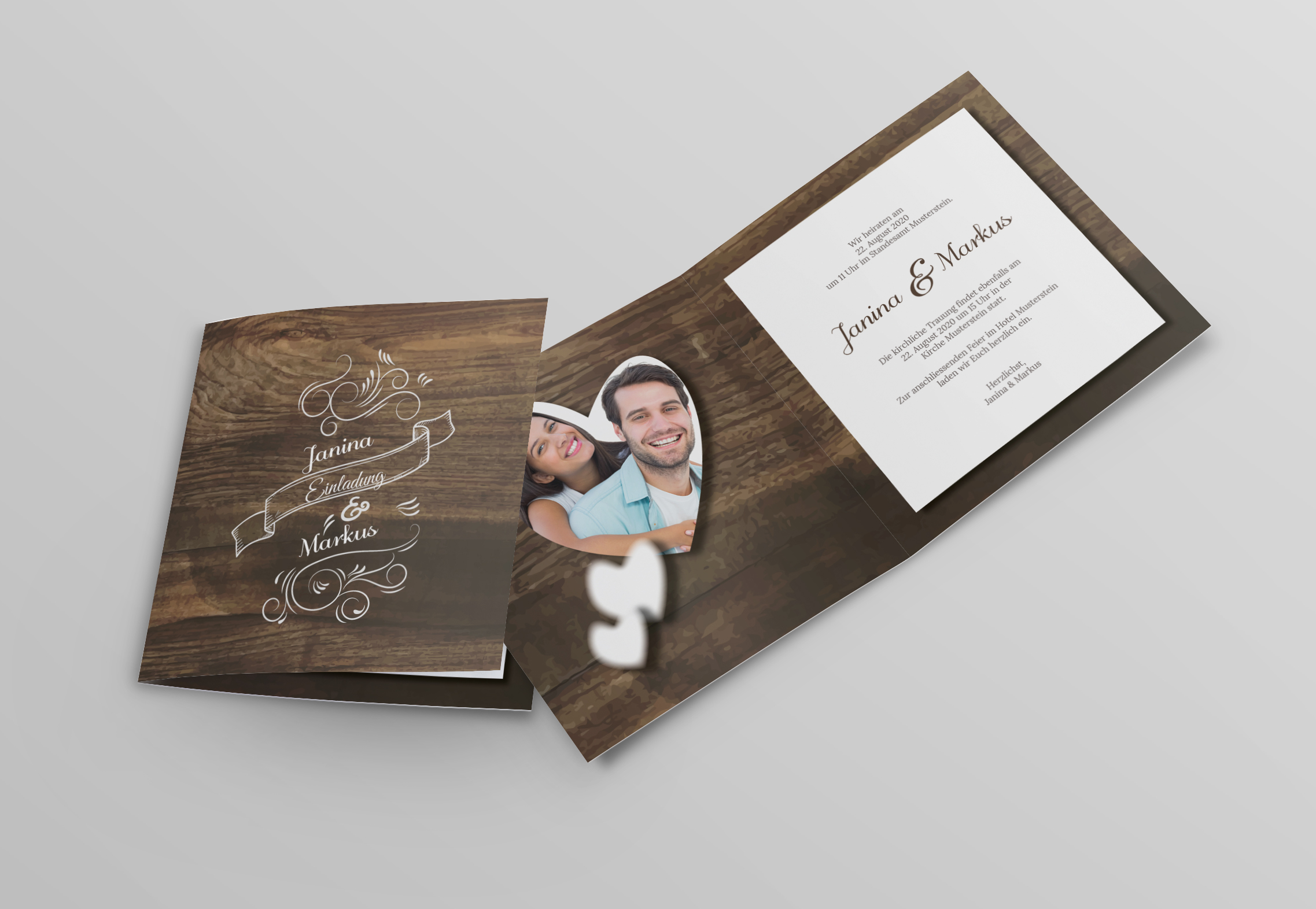 Einladungskarten Hochzeit Hochzeitskarten mit Druck - Hochzeits Gaudi