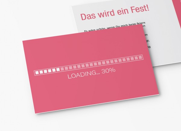 Einladungskarten 30. Geburtstag Loading rosa