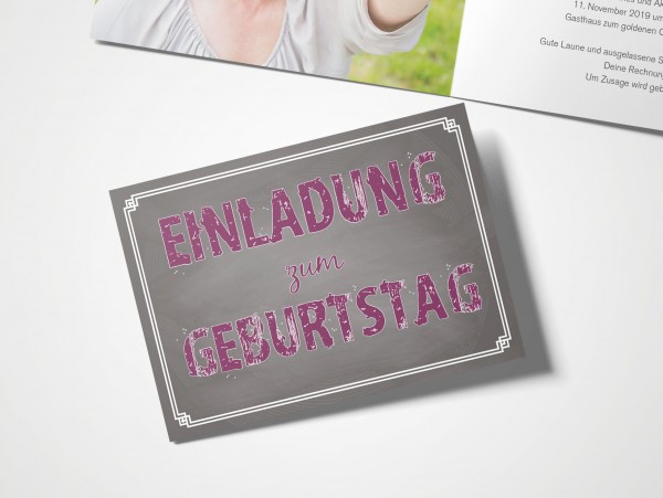 Einladungskarten 50. Geburtstag Schild