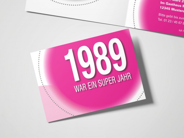 Geburtstag Einladungskarten - 30. Geburtstag Super Jahr Pink