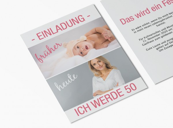 Einladungskarten 50. Geburtstag von früher bis heute