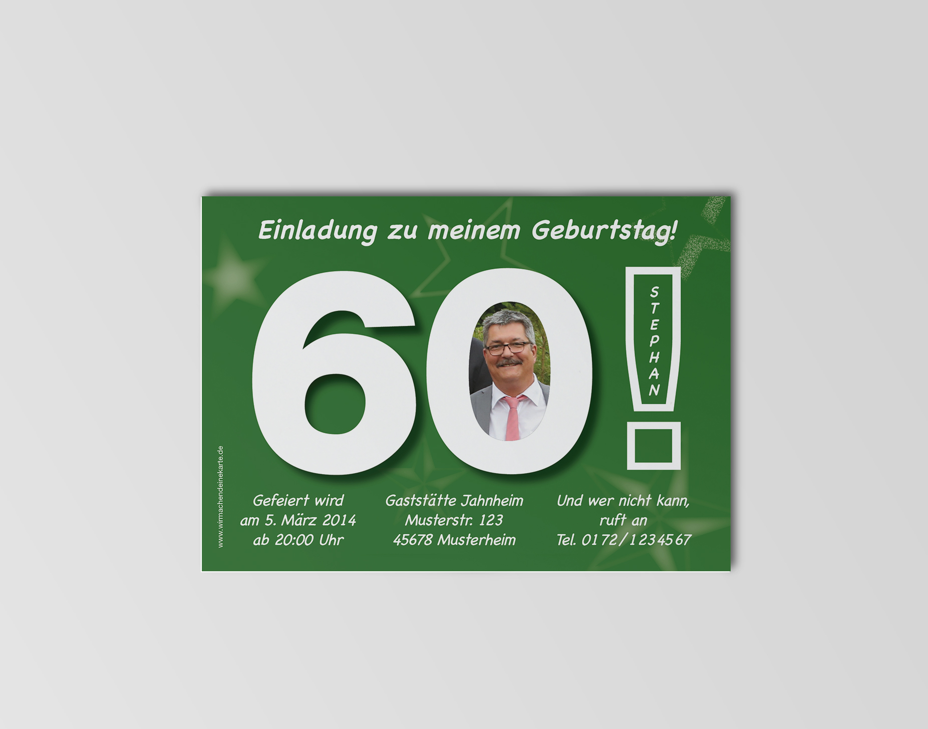 Geburtstag Einladungskarten - 8. Geburtstag Große 8 grün