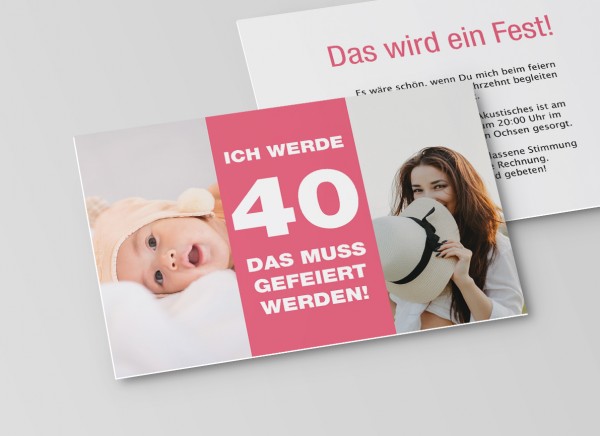 Einladungskarte vom Baby bis Heute