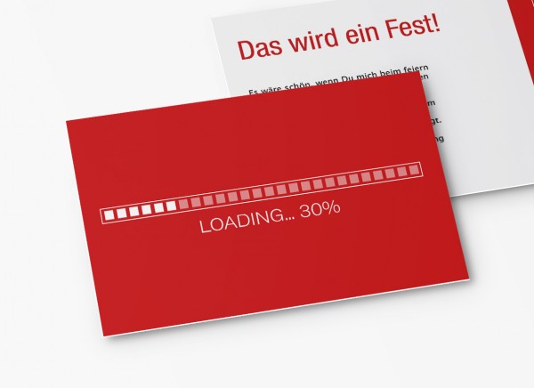 Einladungskarten 30. Geburtstag Loading rot