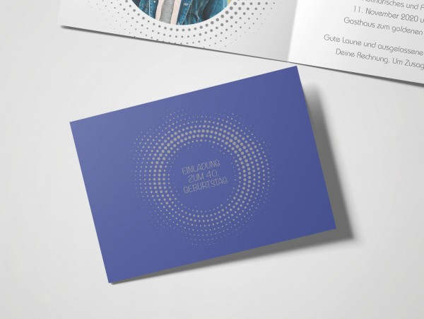 Einladungskarte Kreisrund