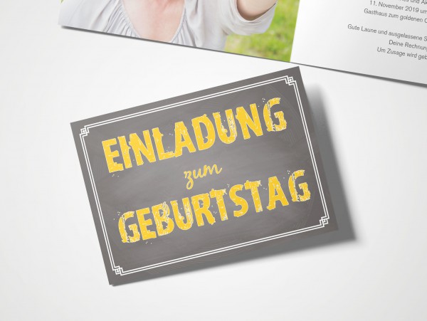 Einladungskarten 60. Geburtstag Schild