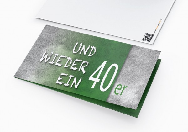 Geburtstag Einladungskarten - 40. Geburtstag und wieder ein 40er Grün