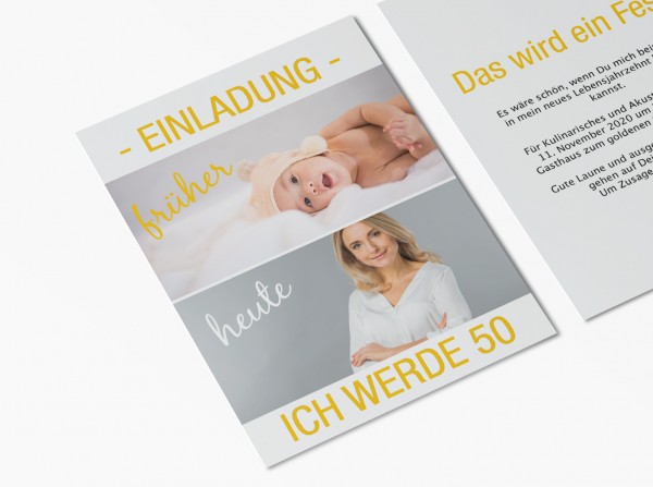 Einladungskarten 50. Geburtstag von früher bis heute