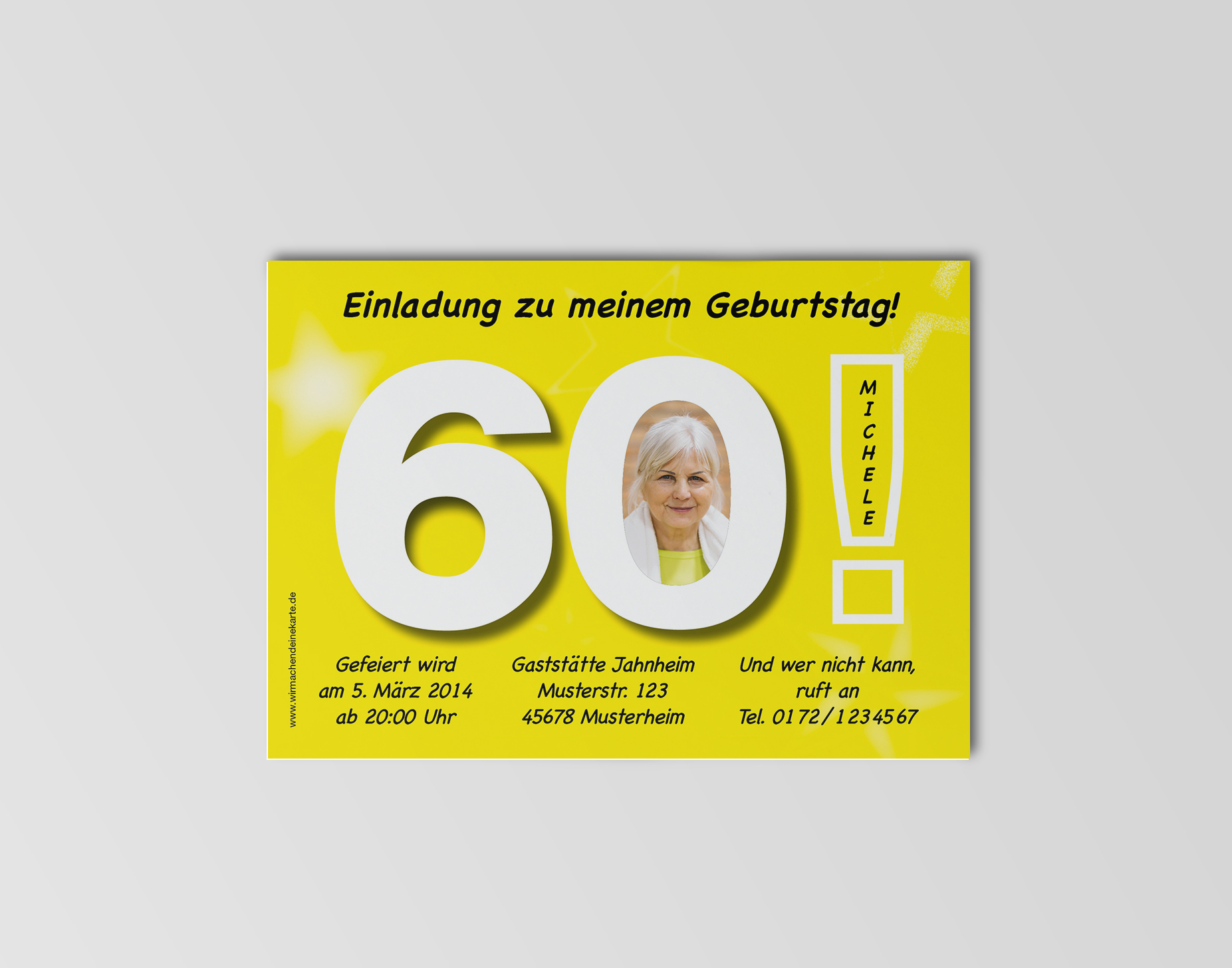 Geburtstag Einladungskarten 60 Geburtstag Grosse 60 Gelb 60 Geburtstag Einladung Runder Geburtstag Geburtstag Wirmachendeinekarte