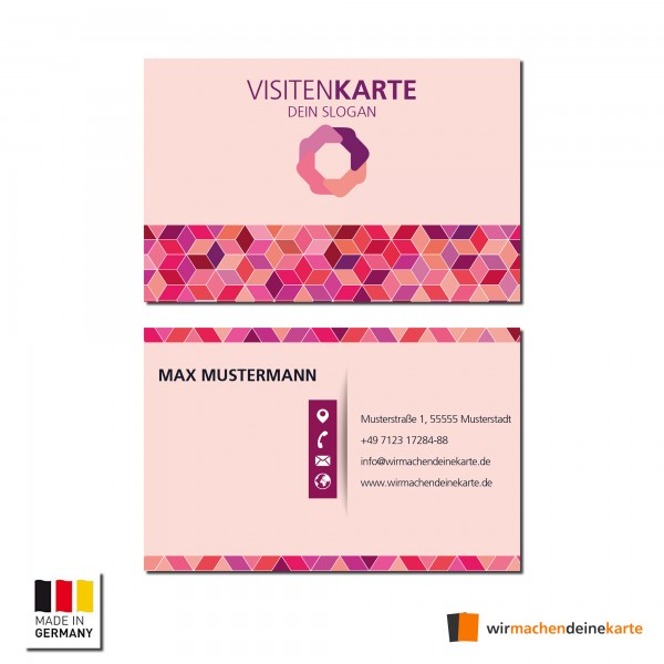Visitenkarten individuell Business Karten 300g/qm 85 x 55 mm Kritzellogo 