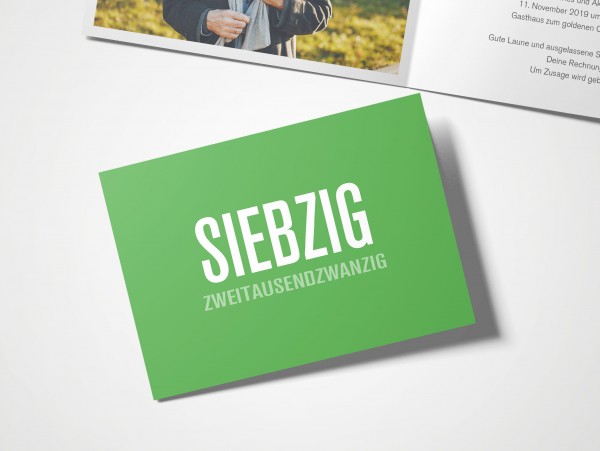 Einladungskarten 70. Geburtstag Zweitausendzwanzig