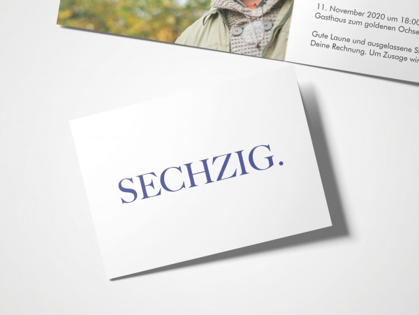 Einladungskarten 60. Geburtstag Sechzig