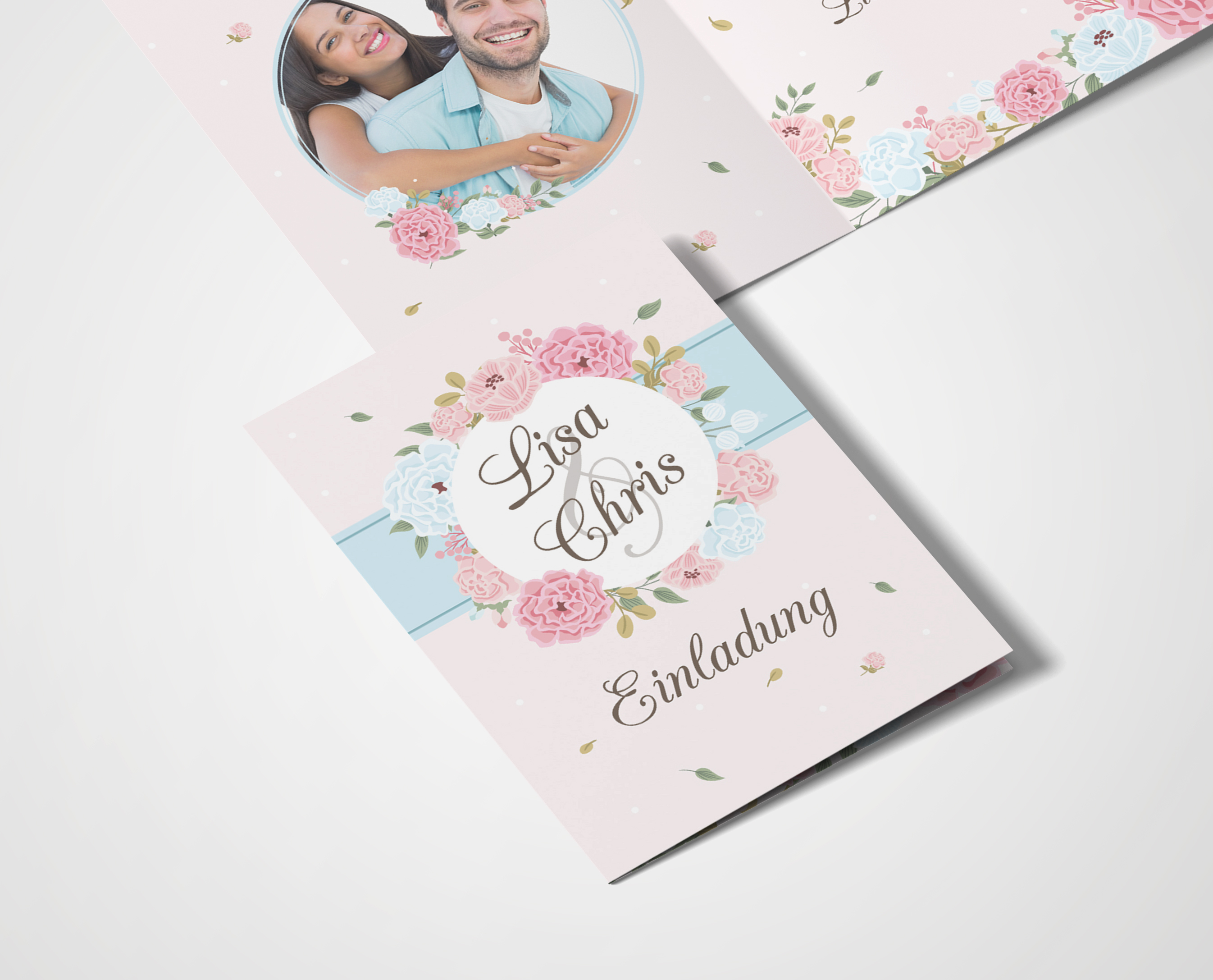 Einladungskarten Hochzeit Hochzeitskarten Mit Druck Blumen Kreis Hochzeitseinladungen Hochzeit Wirmachendeinekarte