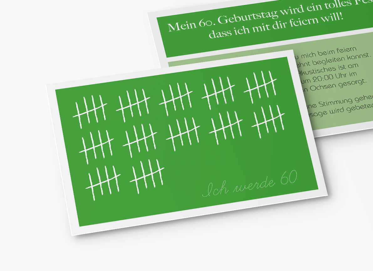Einladungskarten 60 Geburtstag Strichliste 60 Geburtstag Einladung Runder Geburtstag Geburtstag Wirmachendeinekarte