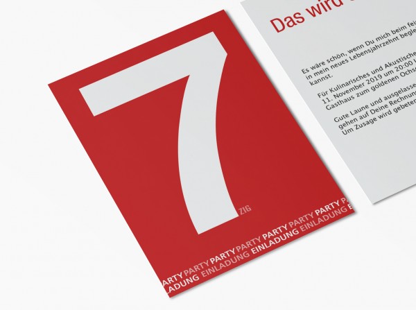 Einladungskarten 70. Geburtstag Große Zahl