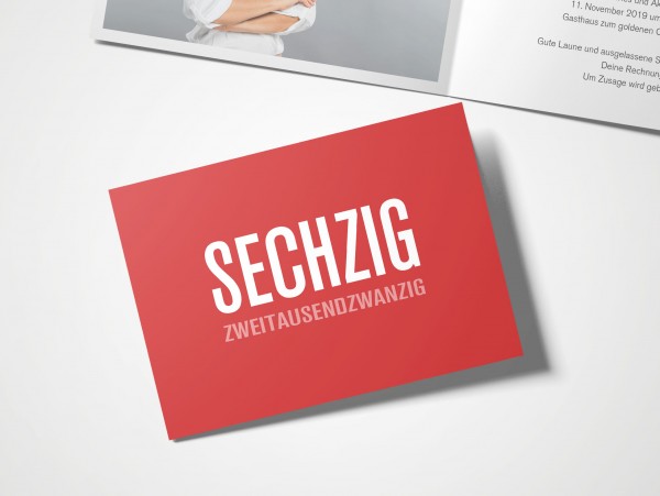 Einladungskarten 60. Geburtstag Zweitausendzwanzig