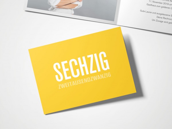 Einladungskarten 60. Geburtstag Zweitausendzwanzig