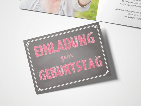 Einladungskarten 60. Geburtstag Schild