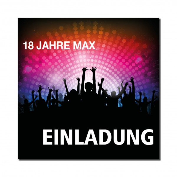 Einladung Einladungskarte 18. Geburtstag Festival