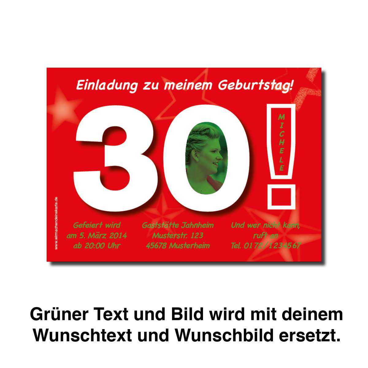 Geburtstag Einladungskarten 30. Geburtstag Große 30 rot 30. Geburtstag Einladung runder