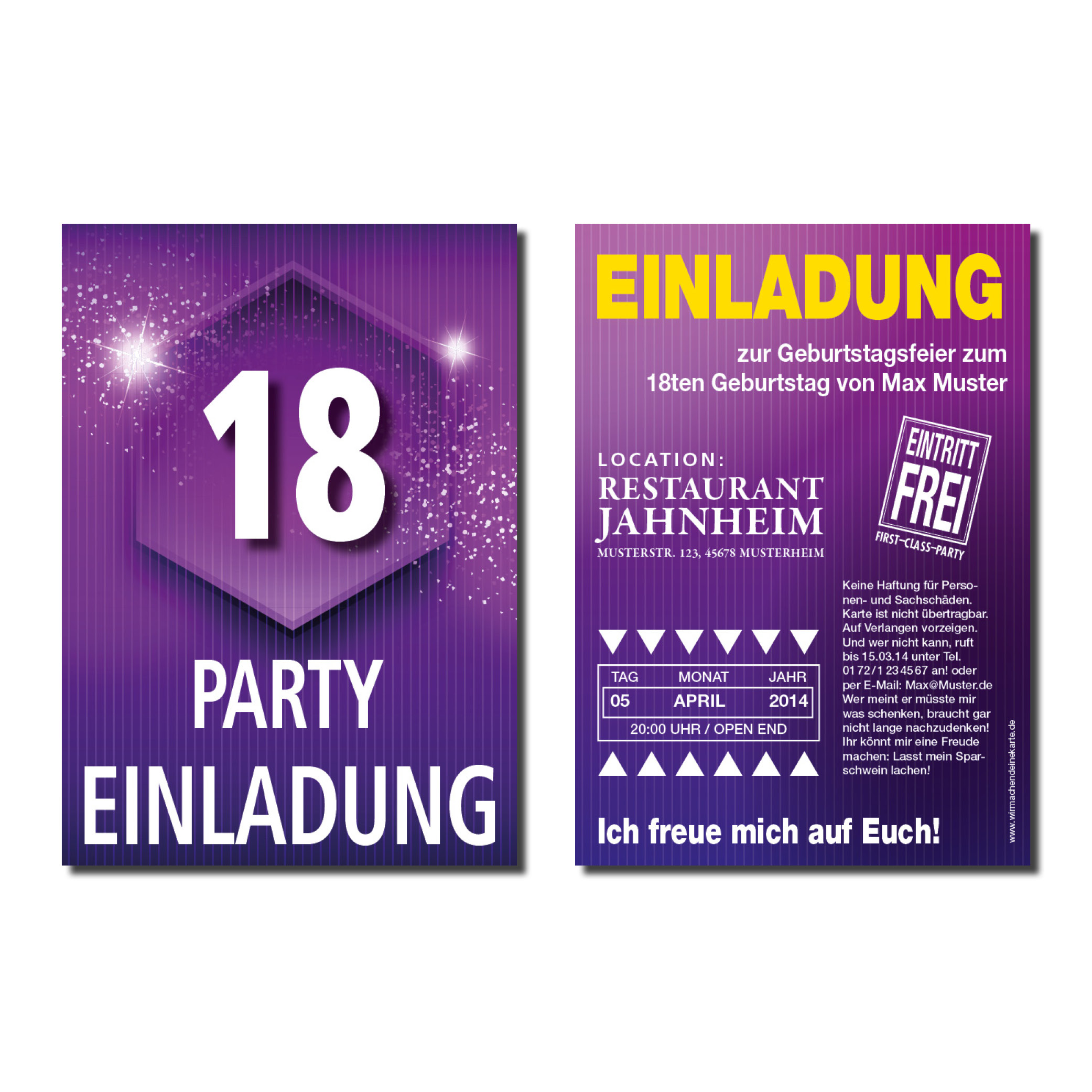 Lustige sprüche einladung 18 geburtstag