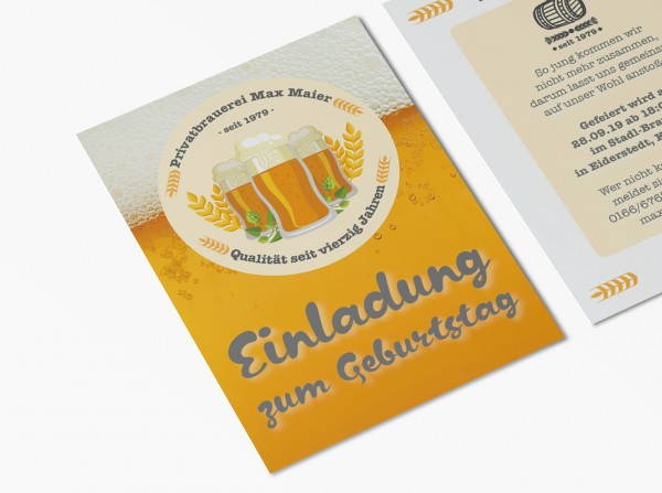 Bier Wappen Einladung Einladungskarte Geburtstag Bayrisch