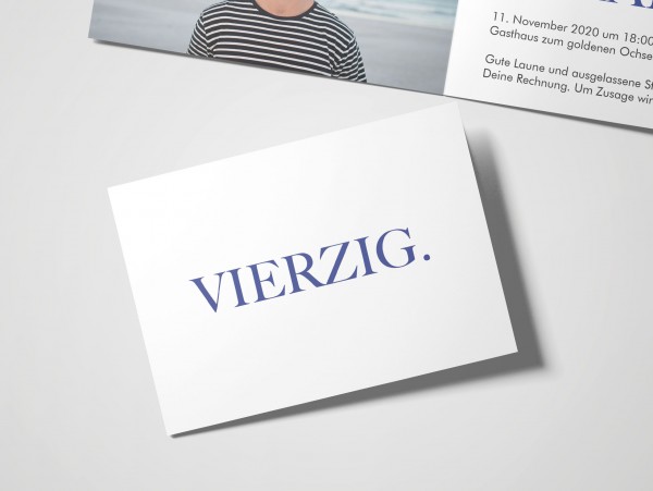 Einladungskarte Vierzig