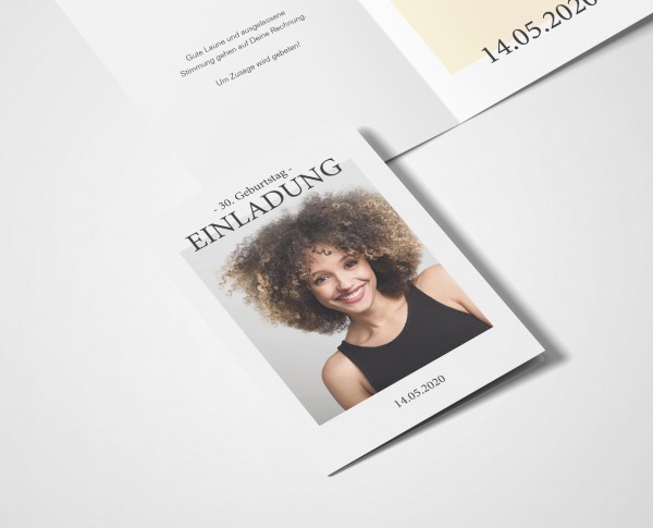 Einladungskarten 30. Geburtstag Dezent
